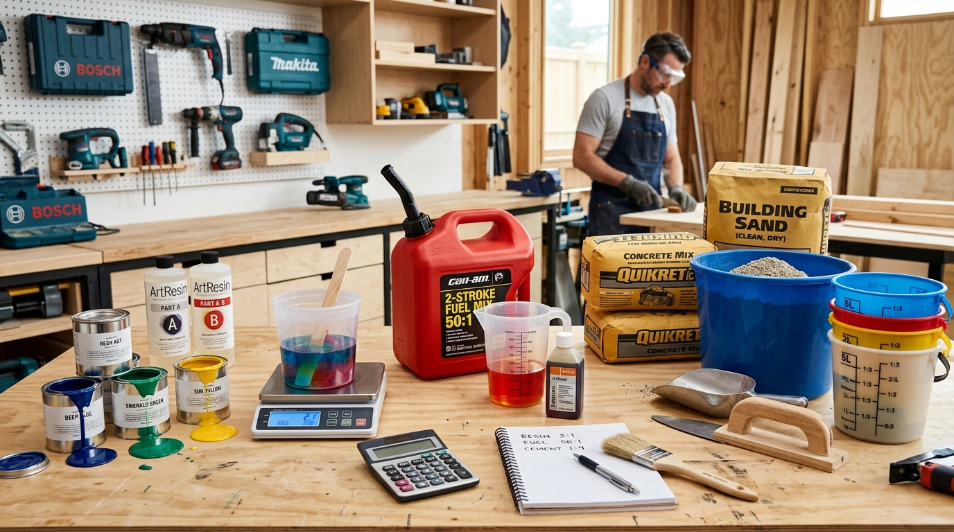 Common Mixing Ratios for DIY Projects: Paint, Concrete, Fuel