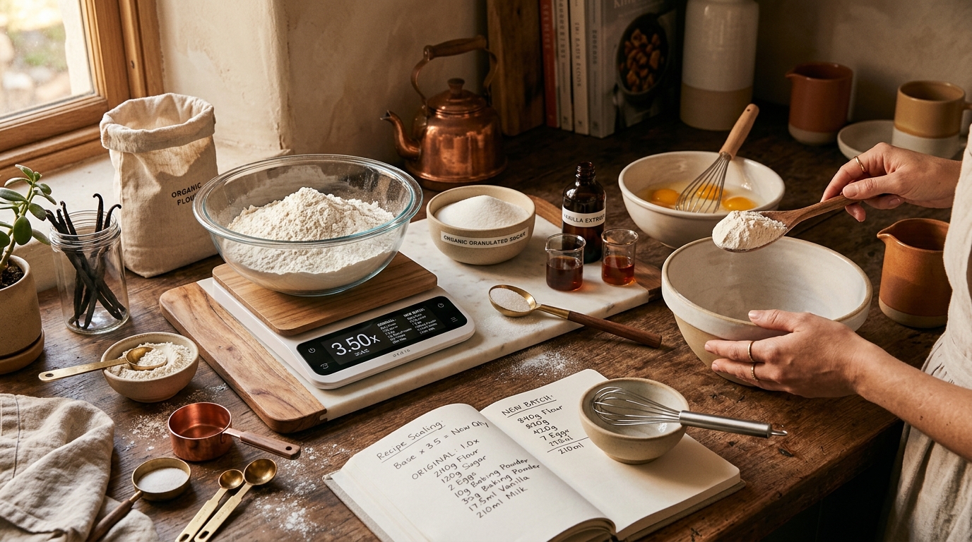 How to Scale a Recipe Up or Down Using Ratios (With Real Examples)